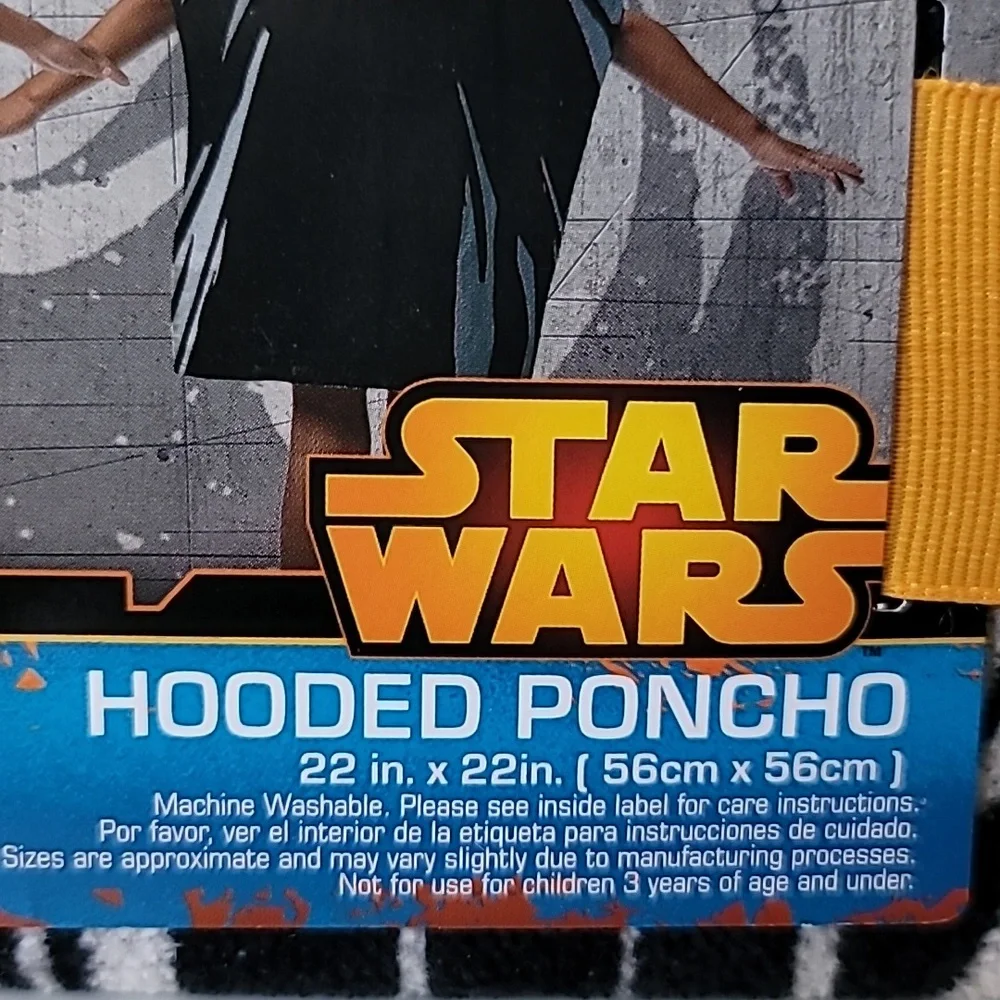 Disney Star Wars Kids Darth Vader 100% Cotton Hooded Poncho Towel, 22